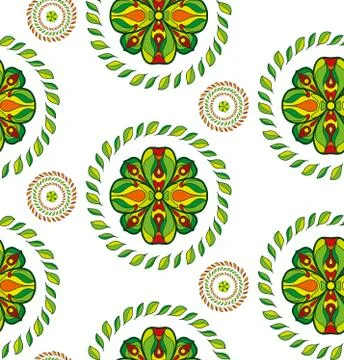 Vector flower seamless pattern. Stock Illustration