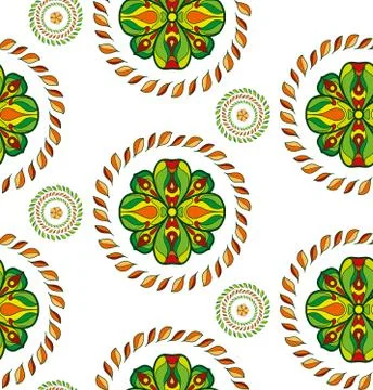 Vector flower seamless pattern. Stock Illustration