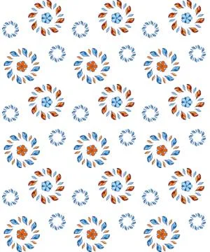 Vector flower seamless pattern. Stock Illustration