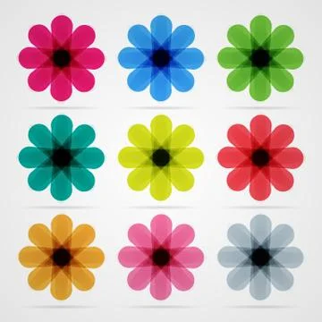 Vector flower set Stock Illustration