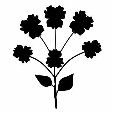 Vector flower silhouette Stock Illustration