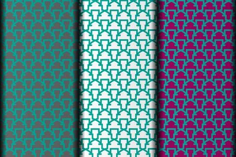 Vector  flower style simple pattern design. Stock Illustration