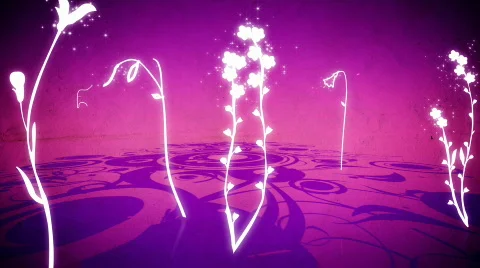 Vector flowers 6 loop Stock Footage 378071