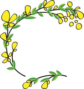 Vector flowers border card frame background Stock Illustration