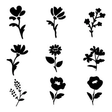 Vector flowers collection Stock Illustration