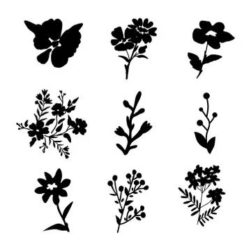 Vector flowers collection Stock Illustration