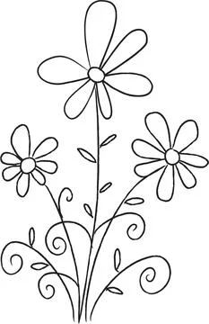 Vector flowers drawing design Stock Illustration