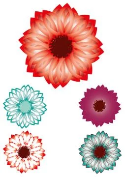 Vector Flowers - EPS format available. Stock Illustration