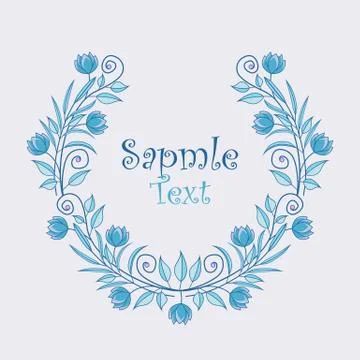 Vector flowers frame Stock Illustration
