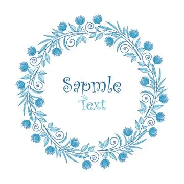 Vector flowers frame Stock Illustration