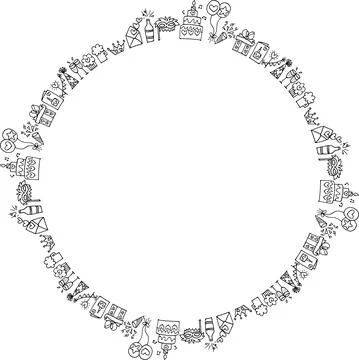 Vector flowers frame Stock Illustration