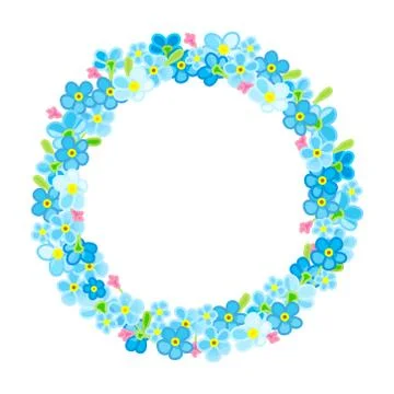 Vector flowers frame pattern Stock Illustration