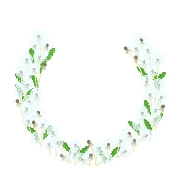 Vector flowers frame pattern Stock Illustration