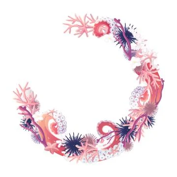 Vector flowers frame pattern Stock Illustration