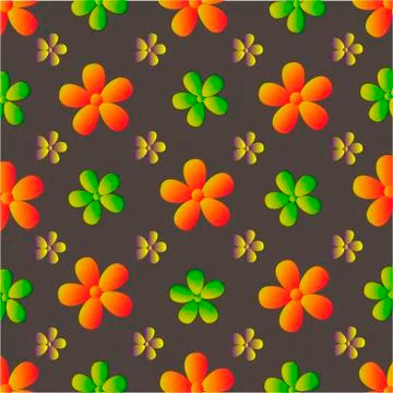 Vector flowers pattern Stock Illustration