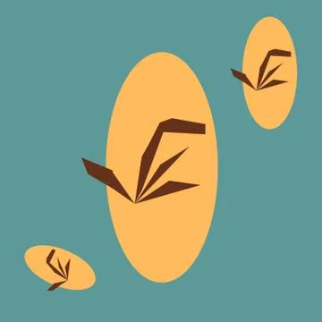 Vector flowers pattern low poly style background Stock Illustration