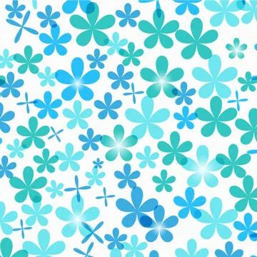 Vector flowers pattern on pink background Stock Illustration