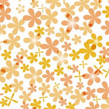 Vector flowers pattern on pink background Stock Illustration