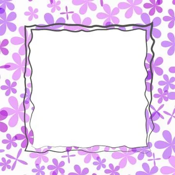 Vector flowers pattern on pink background Stock Illustration