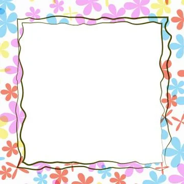 Vector flowers pattern on pink background Stock Illustration