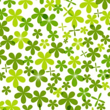 Vector flowers pattern on pink background Stock Illustration