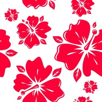 Vector flowers seamless pattern Stock Illustration