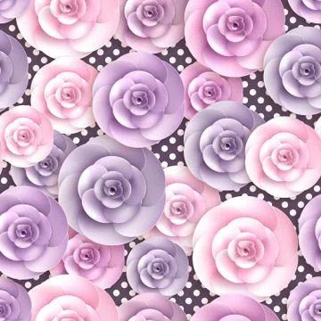 Vector flowers seamless pattern Illustrazione stock