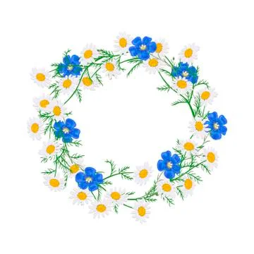 Vector flowers set. Beautiful wreath. Elegant floral collection with isolated Stock Illustration