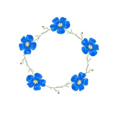 Vector flowers set. Beautiful wreath. Elegant floral collection with isolated Stock Illustration