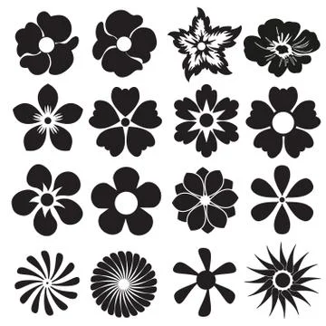 Vector flowers set. Design elements. Stock Illustration