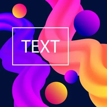 Vector fluid abstract template for social media. Illustrazione stock