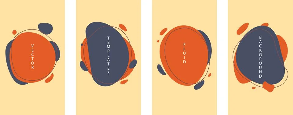 Vector Fluid  Background Collection for social media, Abstract Templates イラスト素材
