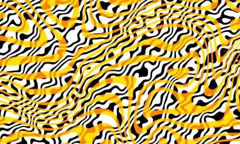 Vector fluid curved lines pattern. Abstract background, dynamical ripple su.. 스톡 일러스트