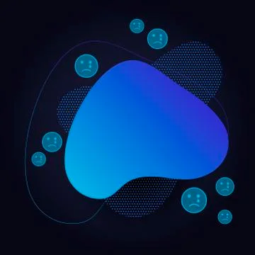 Vector fluid emotion banner template. Stock Illustration