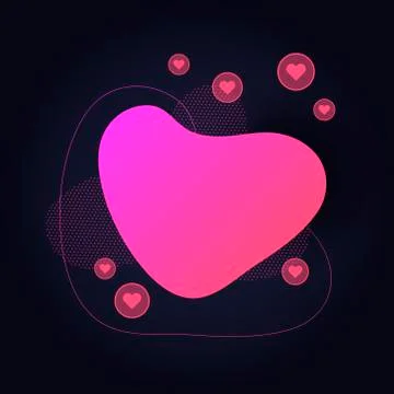 Vector fluid emotion banner template. Stock Illustration