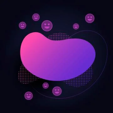 Vector fluid emotion banner template. Stock Illustration