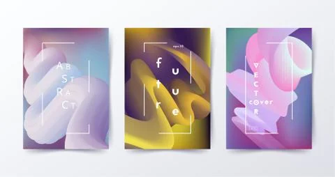 Vector fluid poster template Stock Illustration