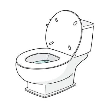 Vector of flush toilet Stock Illustration