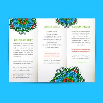 Vector Flyer oriental design Layout template, size A5. Islam, Arabic, Indian, 스톡 일러스트