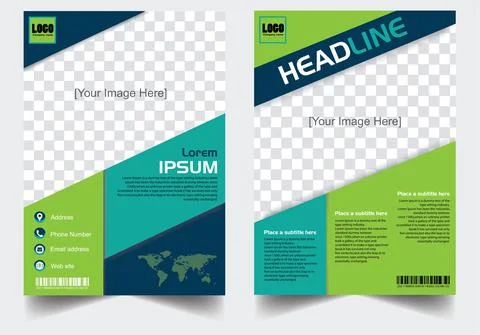 Vector flyer template design Stock Illustration