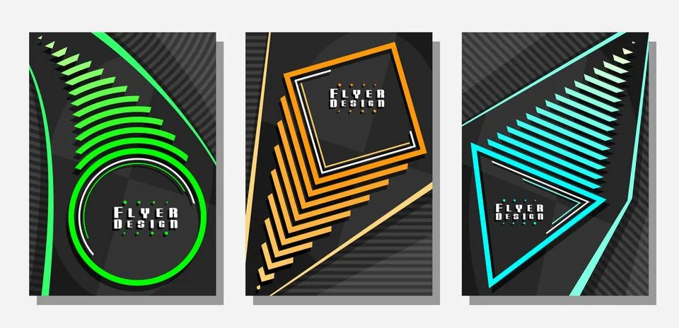 Vector Flyers Set Stock Illustration