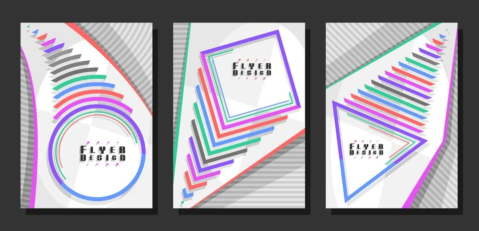 Vector Flyers Set Stock Illustration