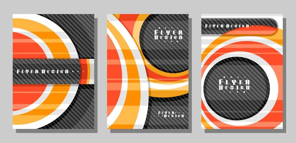 Vector Flyers Set Stock Illustration