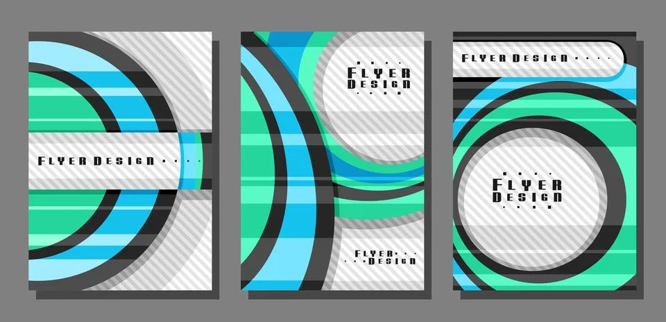 Vector Flyers Set Stock Illustration