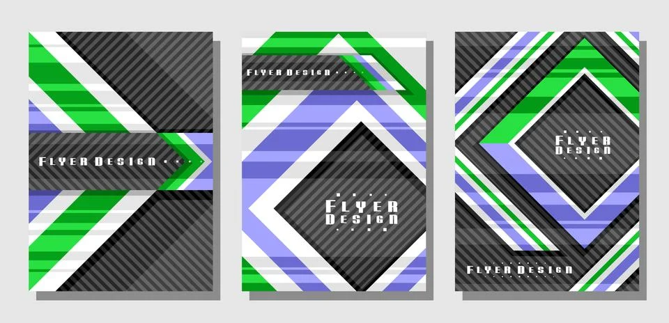 Vector Flyers Set Stock Illustration