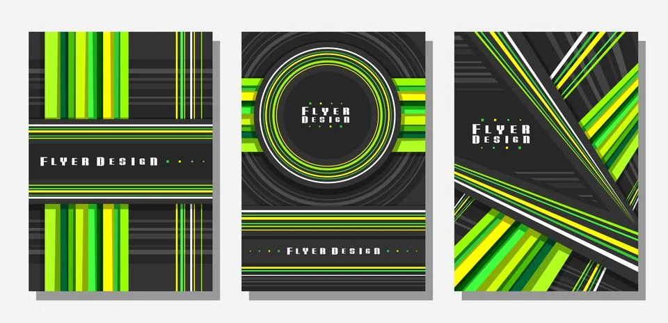 Vector Flyers Set Stock Illustration