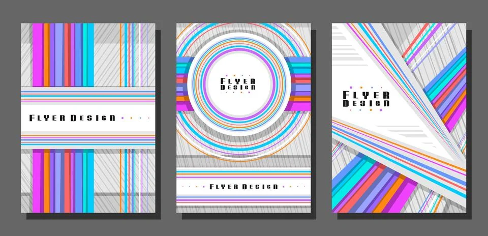 Vector Flyers Set Stock Illustration