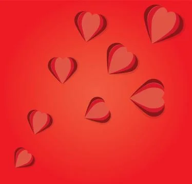 Vector flying hearts Stock-Illustration