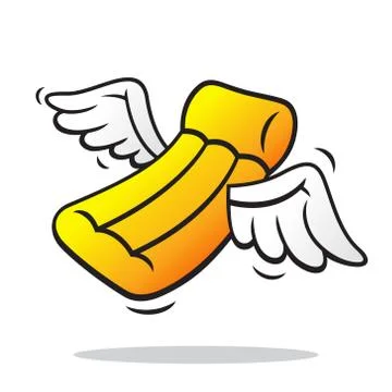 Vector flying mattress sign Stock Illustration
