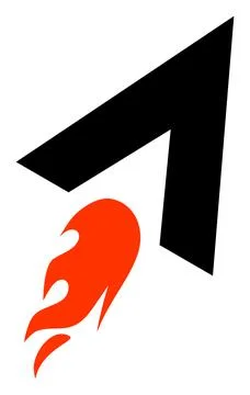 Vector Flying Rocket Flat Icon Image Illustrazione stock